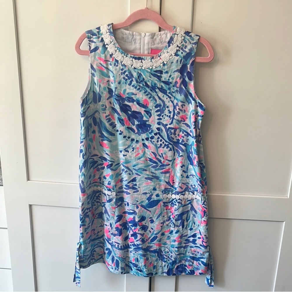 Lilly Pulitzer Blue and Pink Sleeveless Sundress